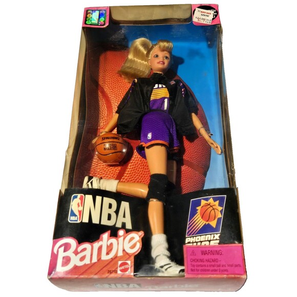 VTG NBA Barbie Phoenix Suns Authentic Team Uniform Mattel 1998 KAY-BEE 20710 NIB